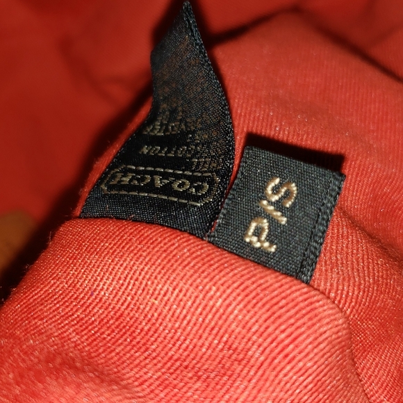 New Coach Stripe Leather Bow Trim Bucket Hat P/Small - Picture 12 of 13